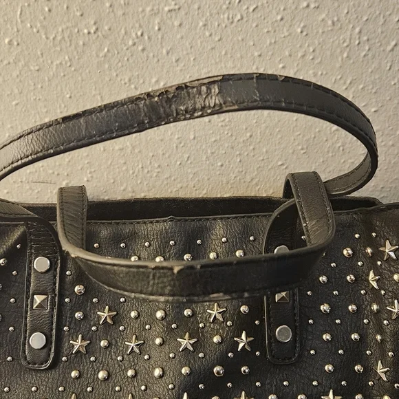 Prune Studded Black Leather Bag - Picture 9 of 9